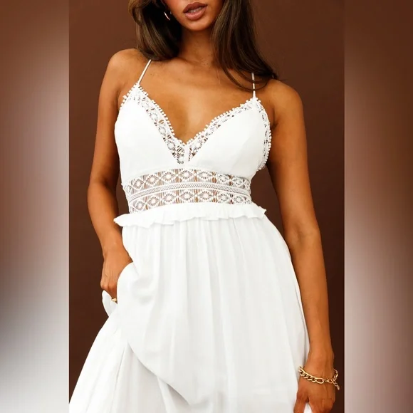 Crochet Maxi Dress (NWOT) - Picture 4 of 5